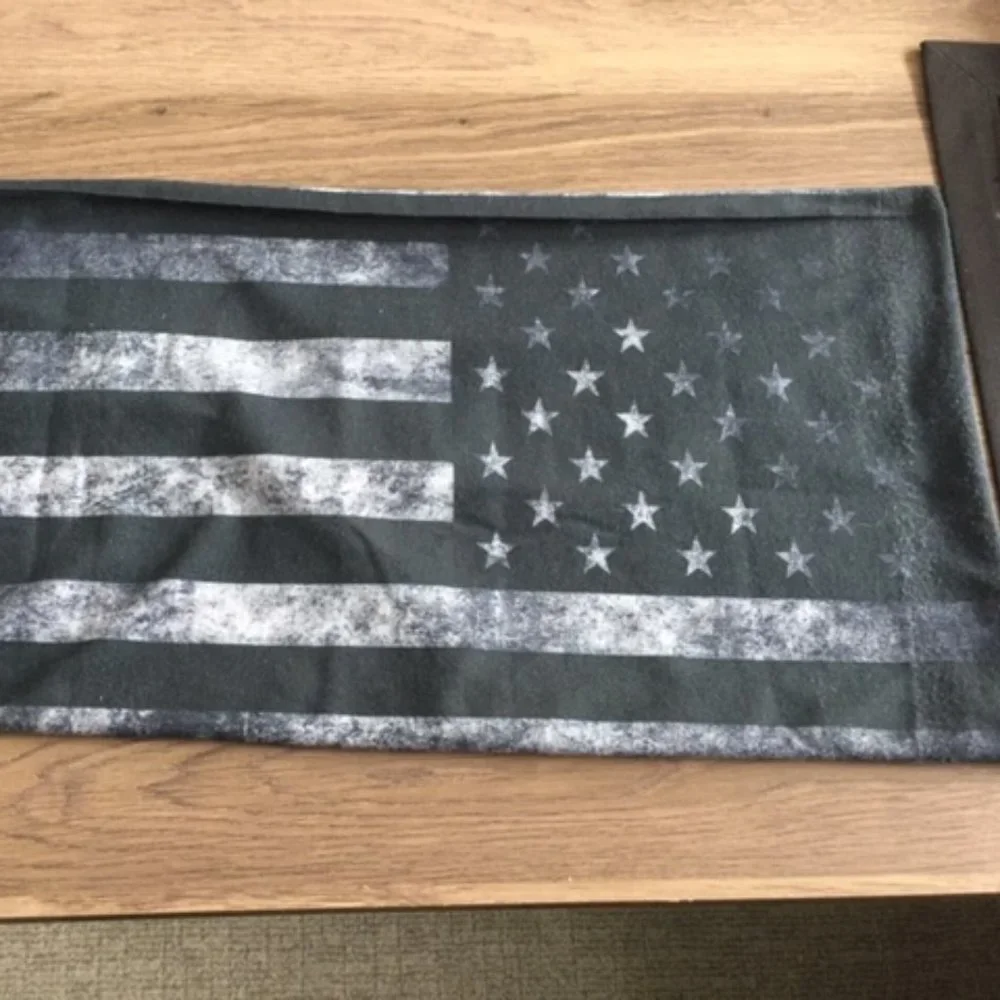 Distressed Black American Flag Face Mask, Neck Scarf - Washable, Reusable- NEW